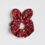 Pepi Lou Παιδικό Scrunchie με Αυτάκια - Floral με Κόκκινη Βάση