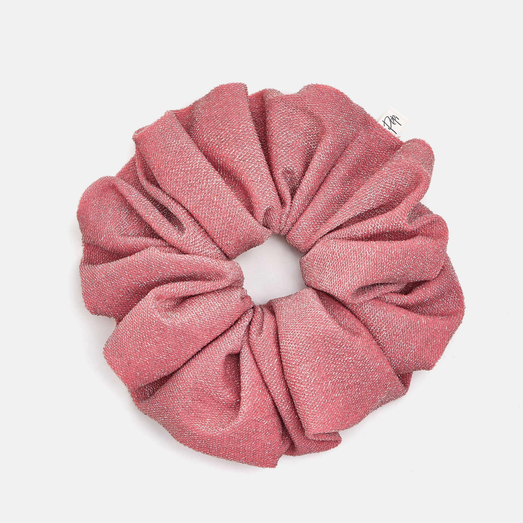 Pepi Lou Scrunchie XL - Lurex Σομόν Ασημί