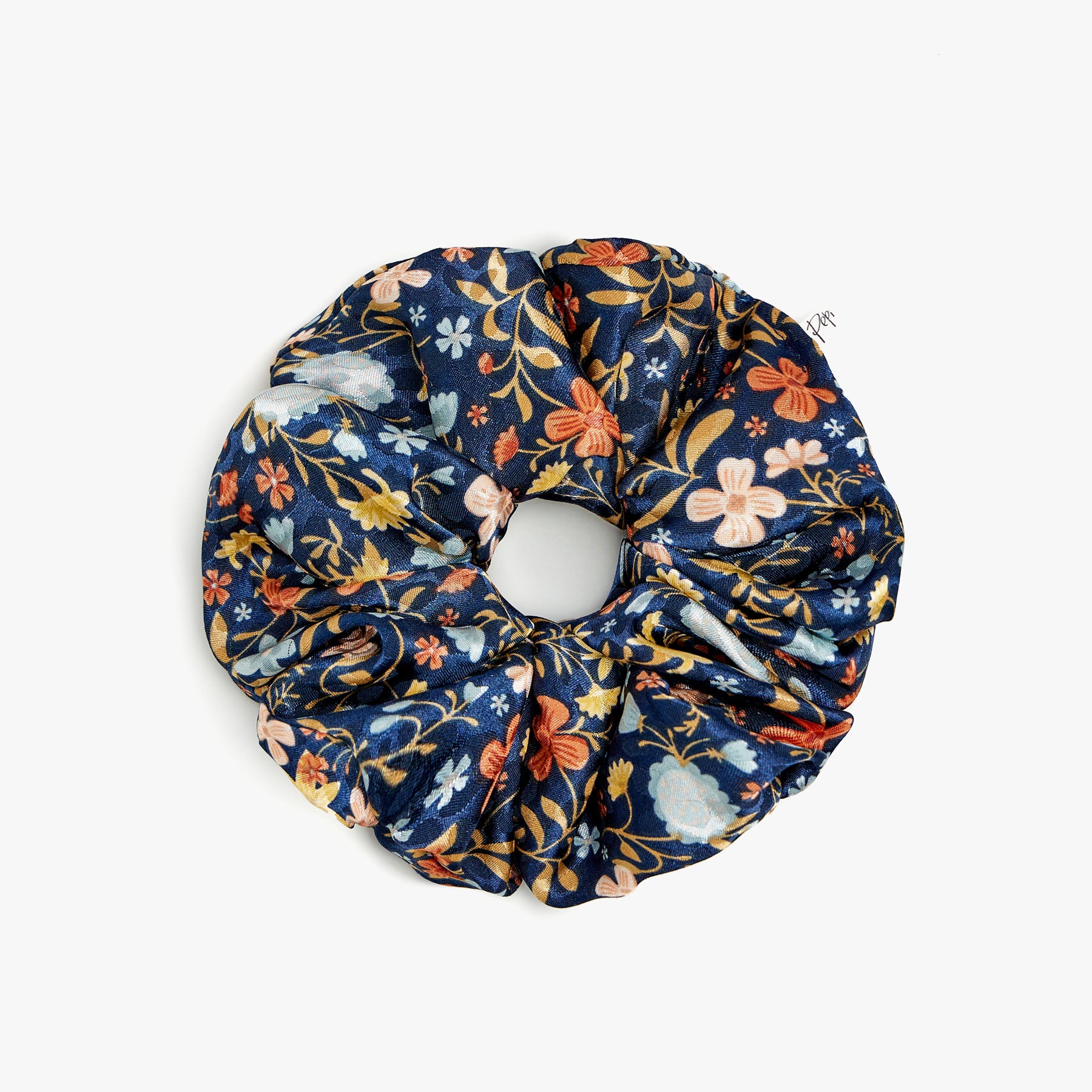 Pepi Lou Scrunchie XL - Σατέν Floral Μπλε