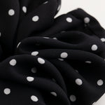 Pepi Lou Scrunchie XL - Ζορζέτα Μαύρη Πουά