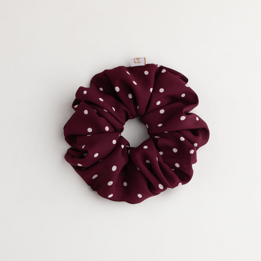 Pepi Lou Scrunchie XL - Ζορζέτα Wine Πουά