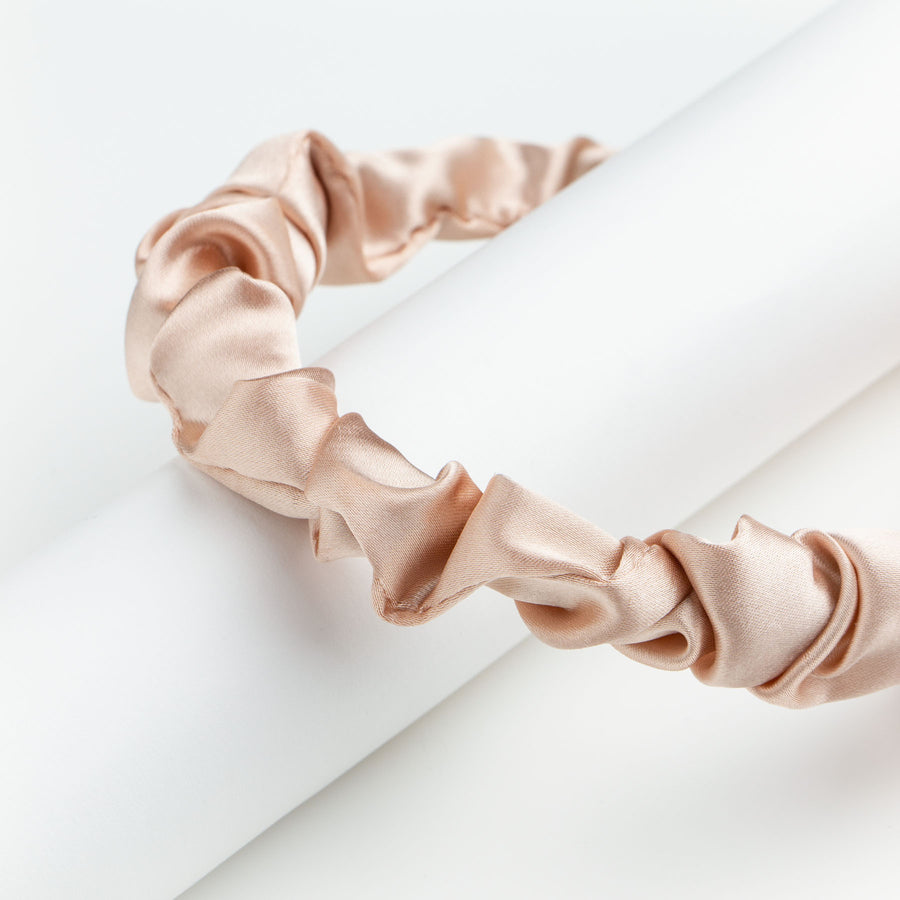 Pepi Lou Skinny Στέκα Scrunchie - Σατέν Σομόν